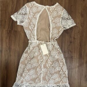 Chic Floral Lace Mini Dress